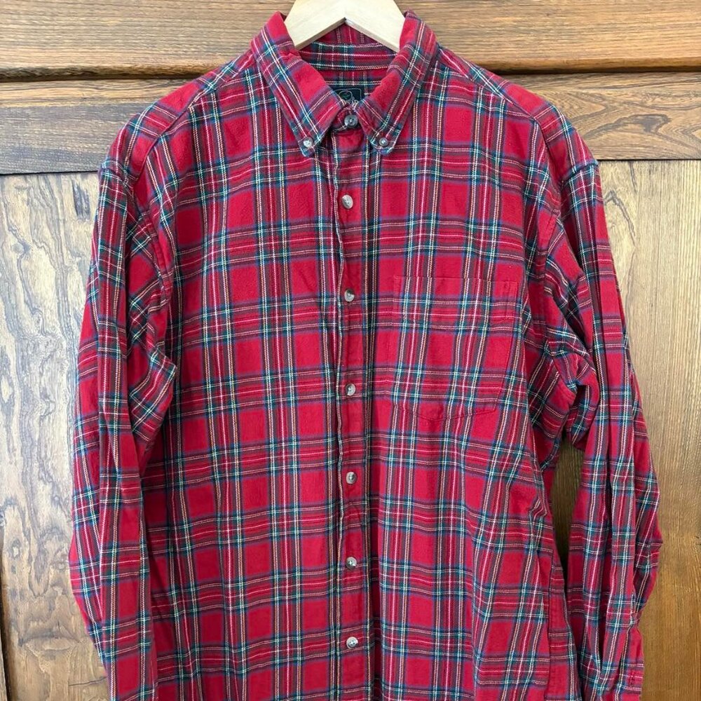 Cozy Red Soft Flannel Plaid Button Down
